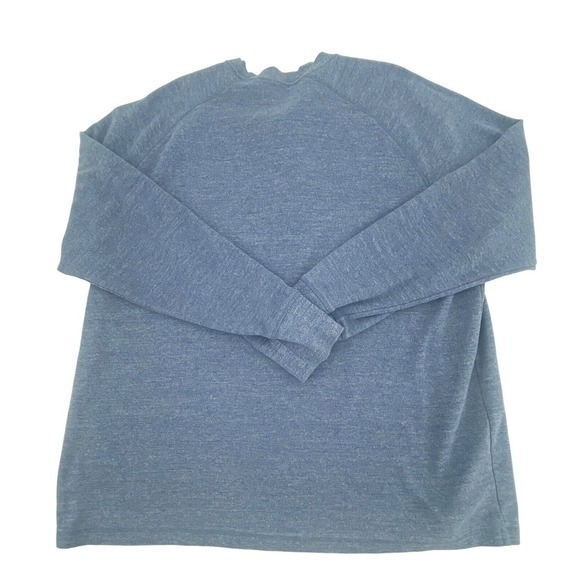 LL Bean Slightly Fitted Thick Button Henley Heather Blue Pima Cotton Sz XXL Tall - Picture 3 of 11